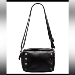 HAMMITT Evan Gunmetal Pebbled Leather Crossbody Bag NWOT